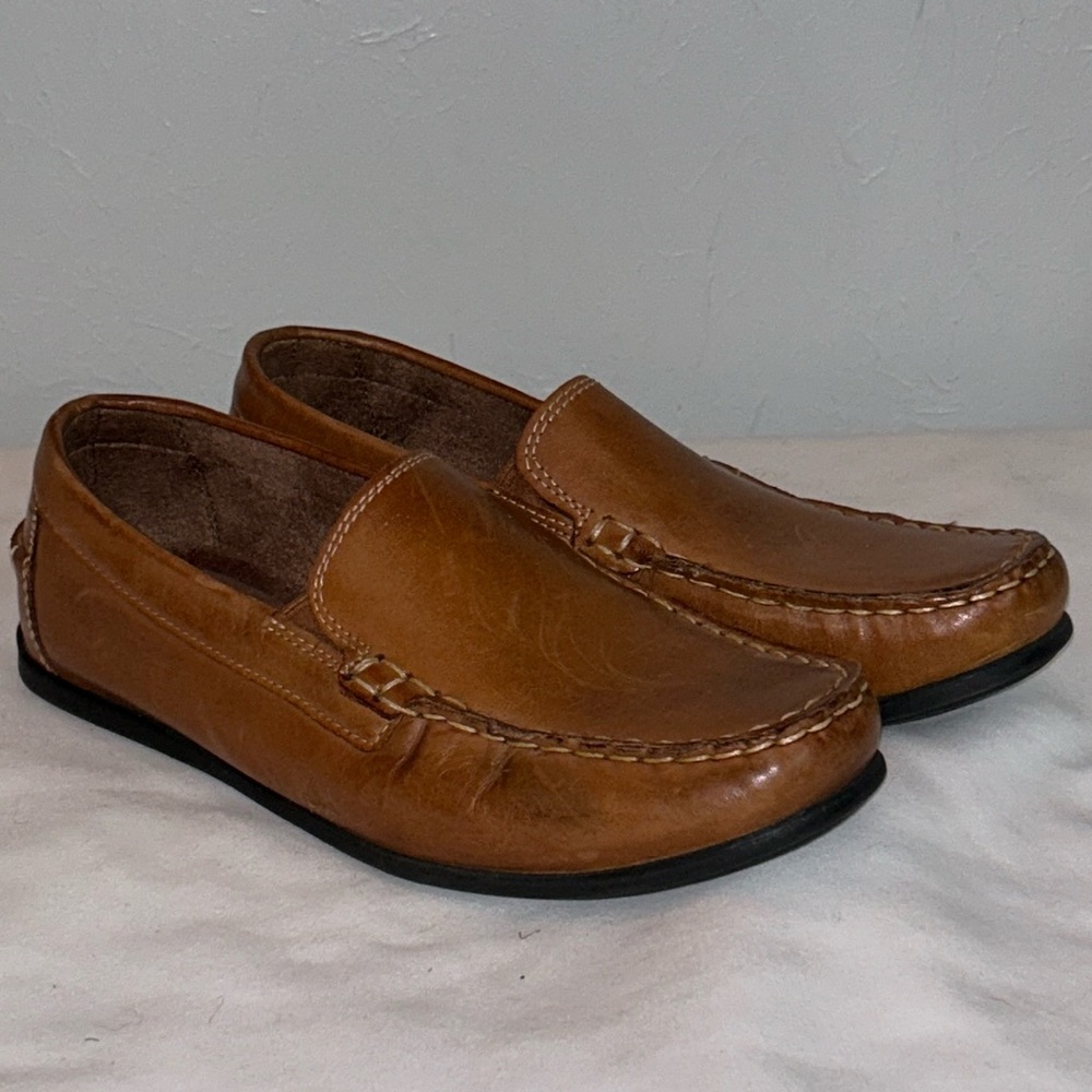 Florsheim KIDS-Boys Jasper Venetian Jr. Loafers/Shoes-Saddle Tan-Excellent-Sz 7M